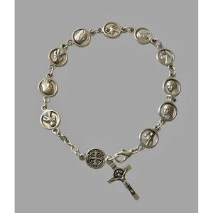 Our Lady- Divine Mercy Rosary Bracelet -stainless Steel – Blessed in Medjugorje